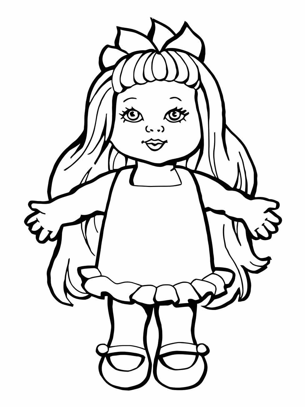 Desenho de boneca para colorir