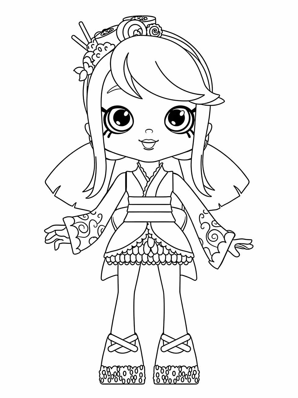 Desenho de boneca para colorir