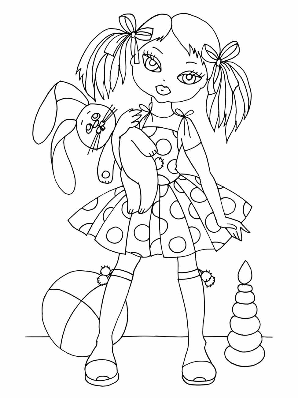 Desenho de boneca para colorir