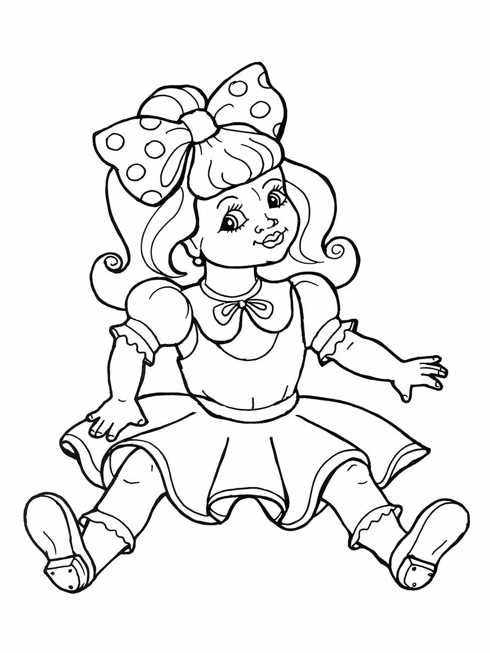 Desenho de boneca para colorir