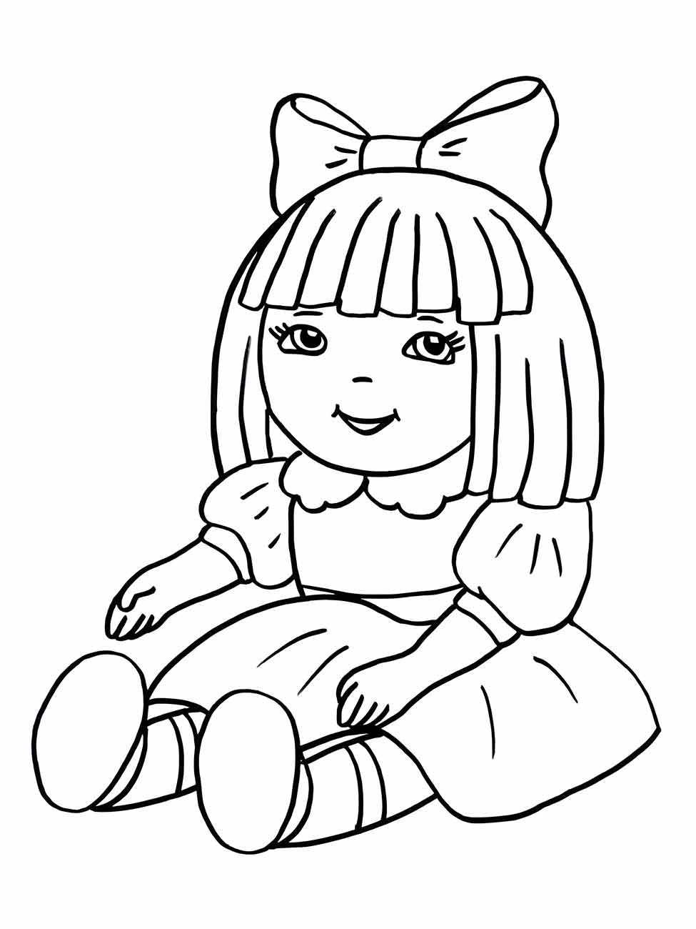 Desenho de boneca para colorir