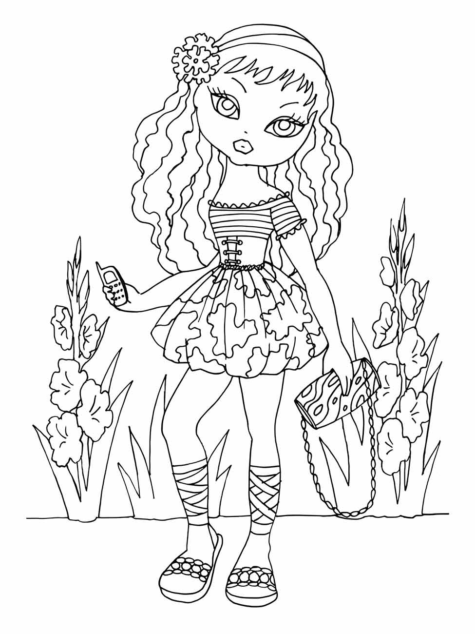 Desenho de boneca para colorir