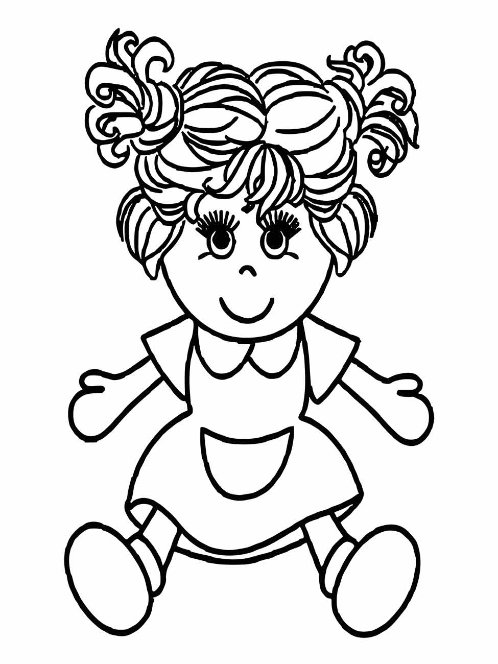 Desenho de boneca para colorir