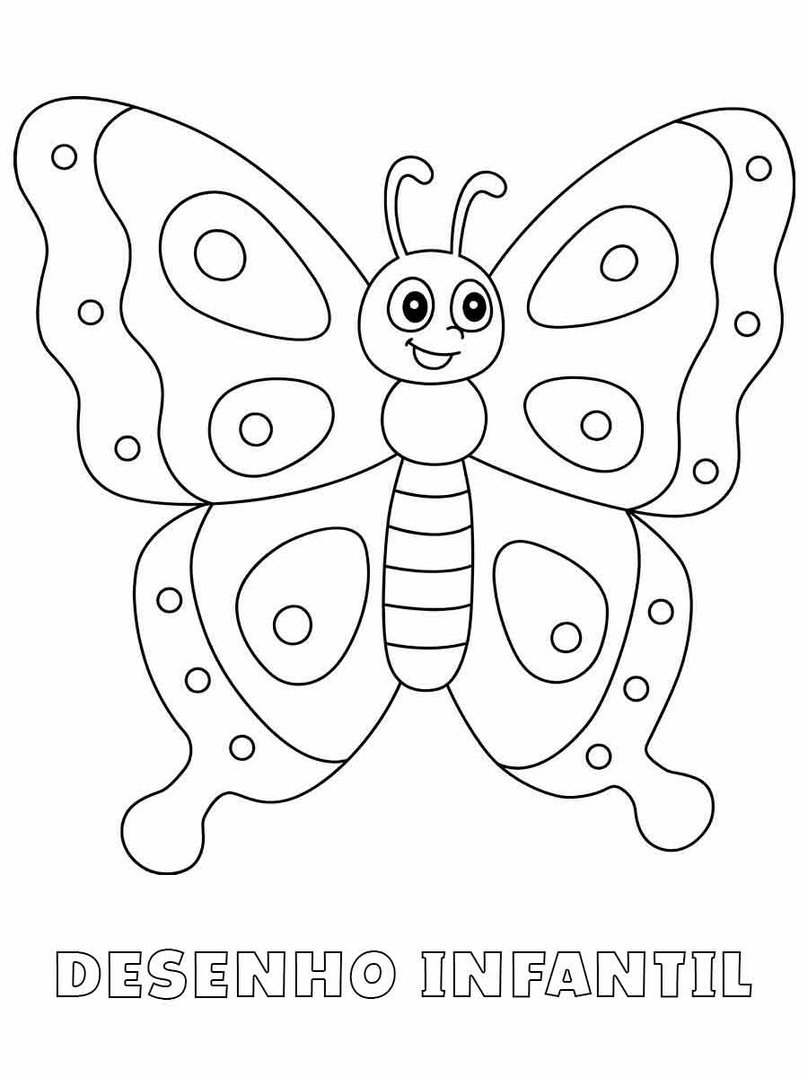 borboleta desenho infantil para colorir