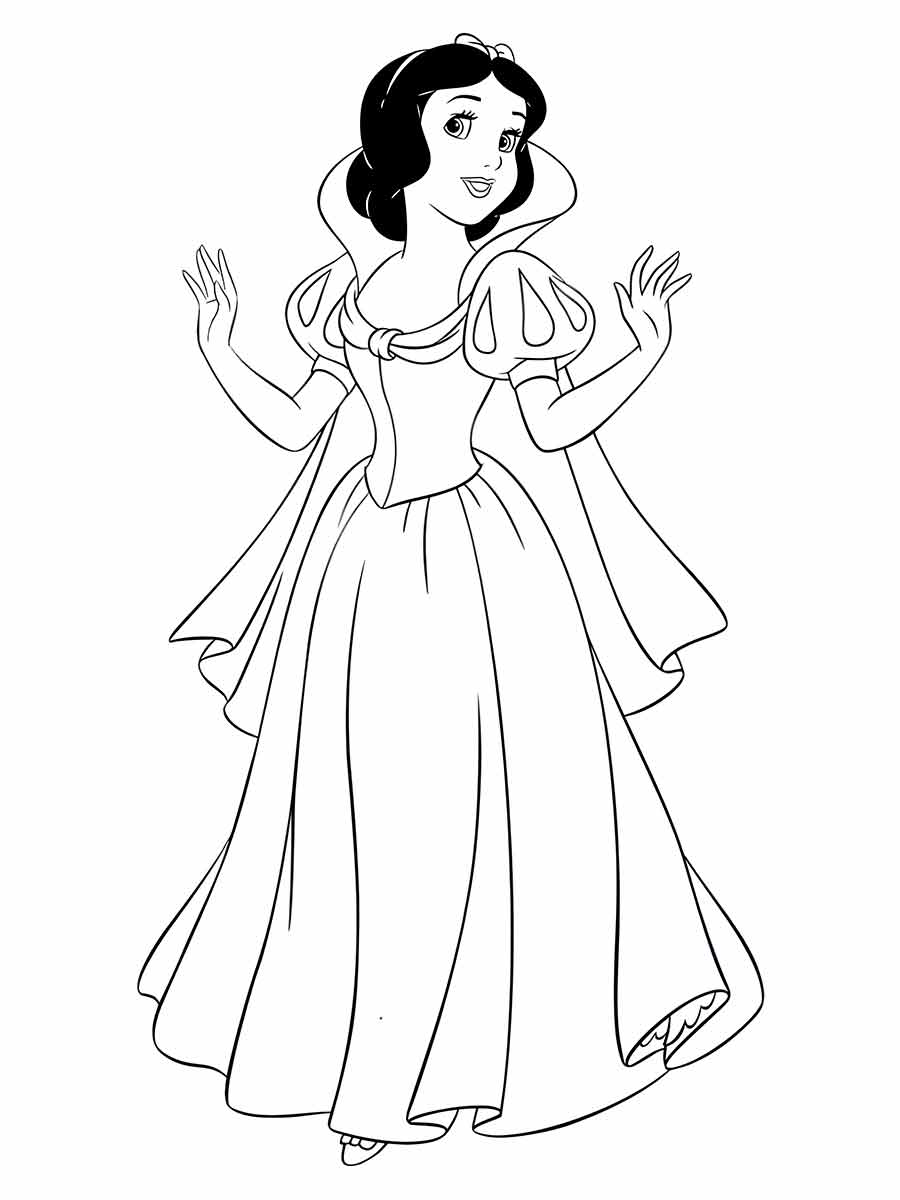 branca de neve para colorir 1