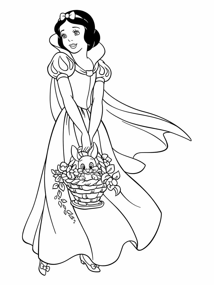 branca de neve para colorir 11