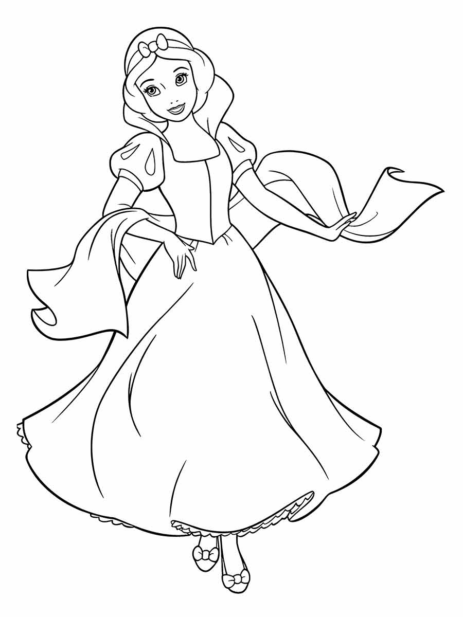 branca de neve para colorir 12