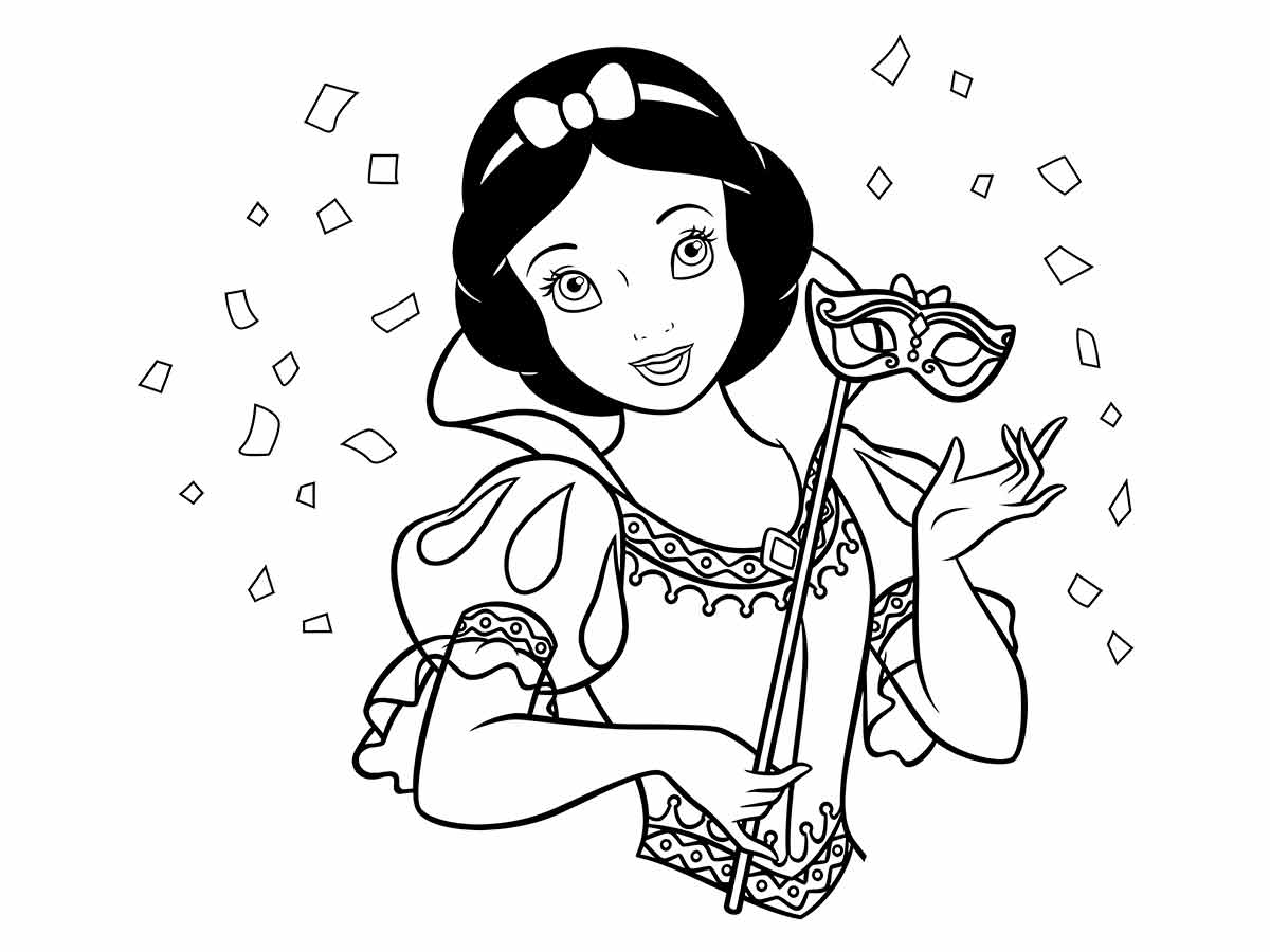 branca de neve para colorir 13