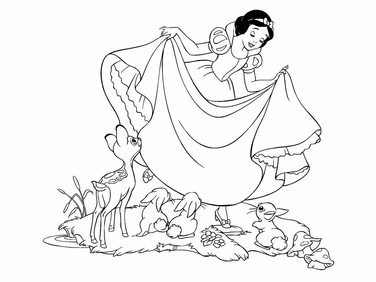 branca de neve para colorir 15