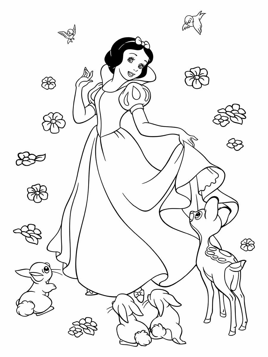 branca de neve para colorir 16