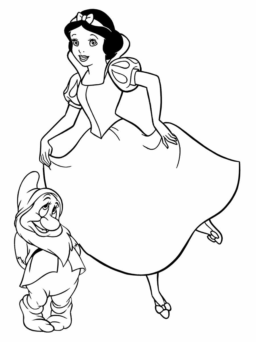 branca de neve para colorir 17