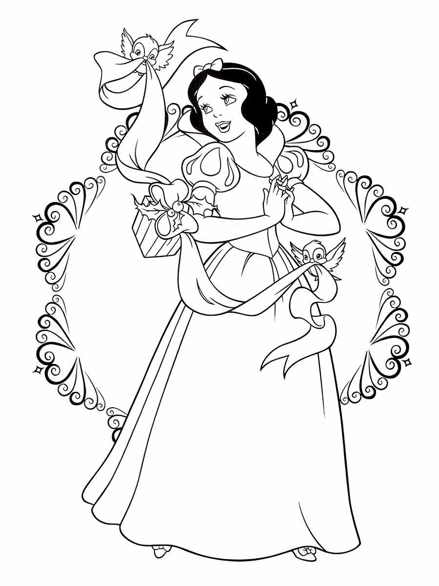 branca de neve para colorir 18