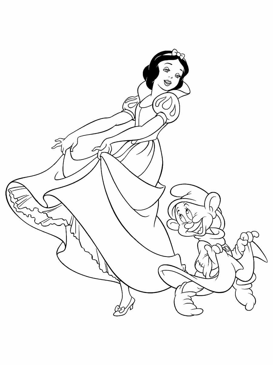 branca de neve para colorir 19