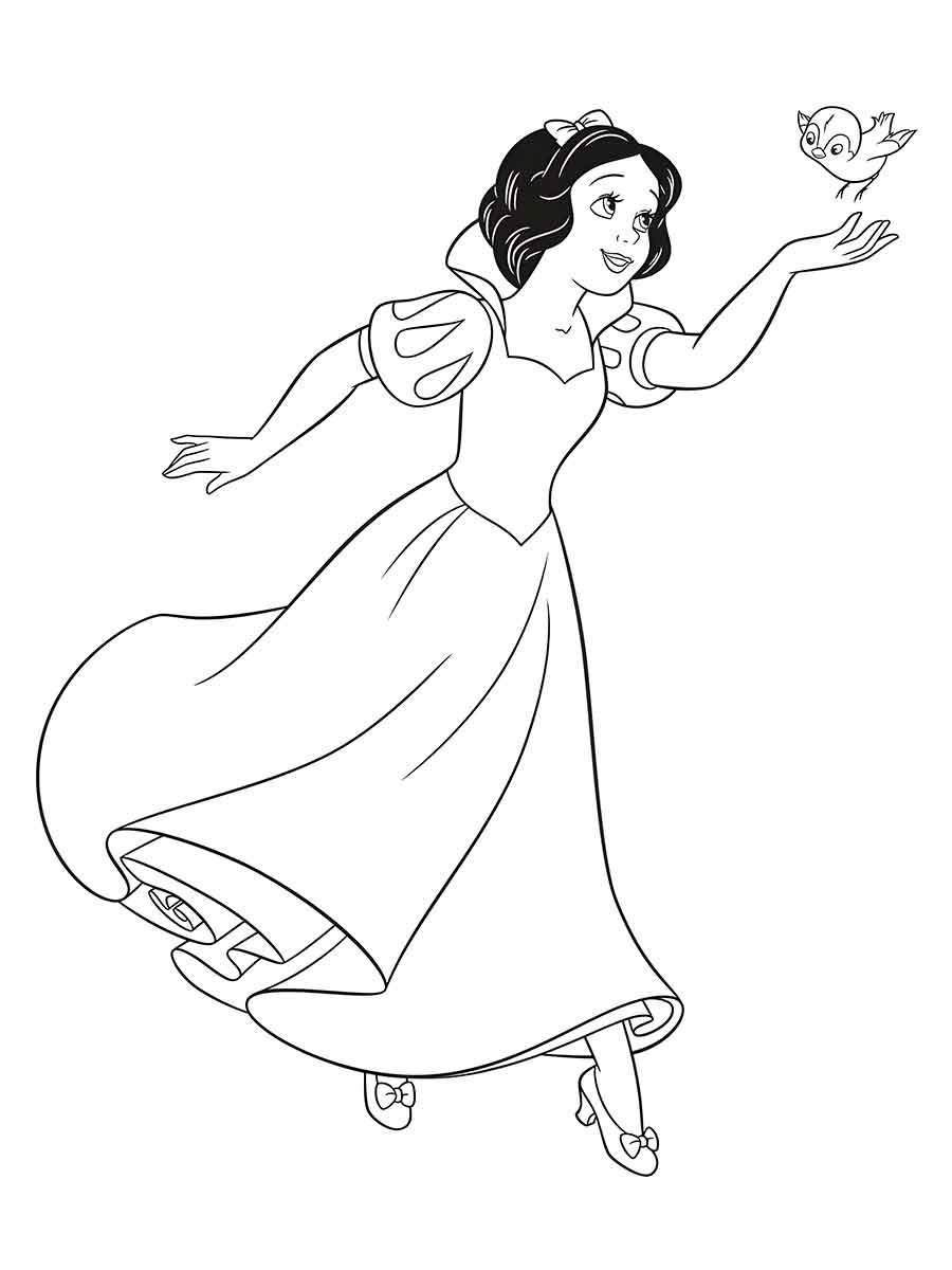 branca de neve para colorir 2