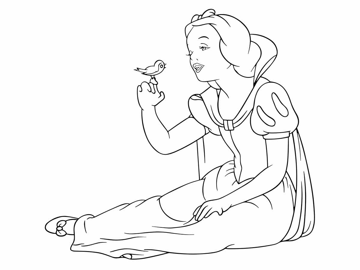 branca de neve para colorir 21