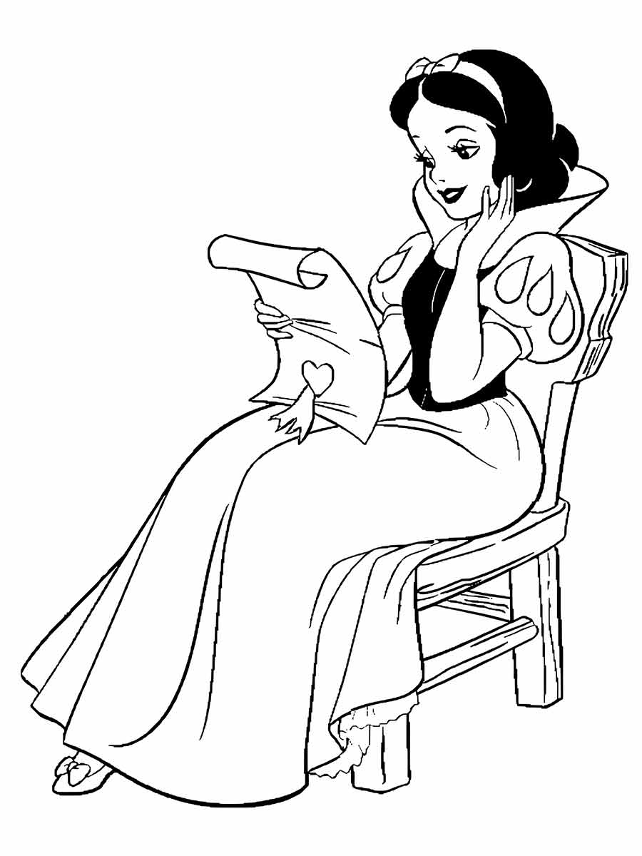 branca de neve para colorir 22