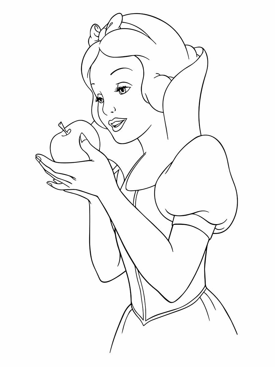 branca de neve para colorir 24