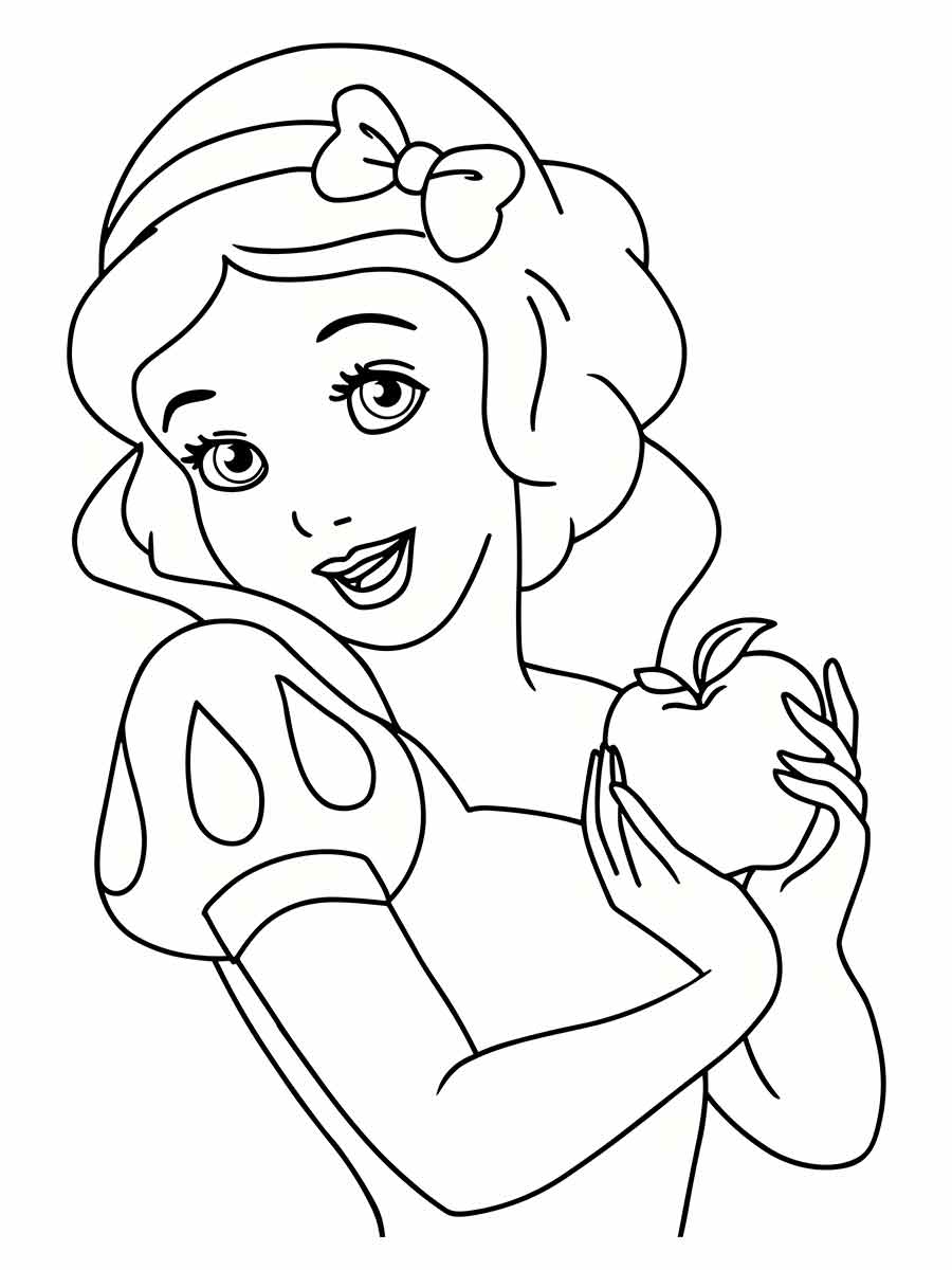 branca de neve para colorir 25