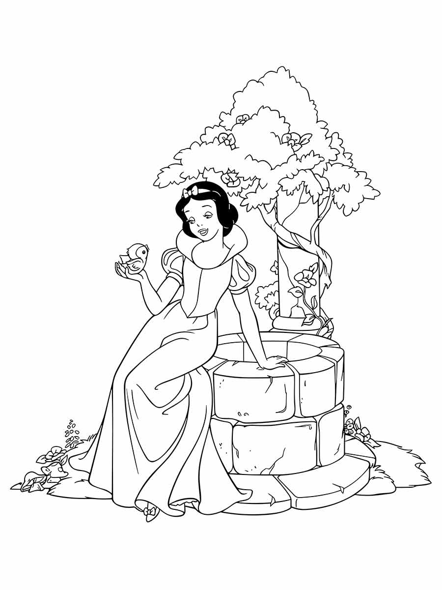 branca de neve para colorir 27