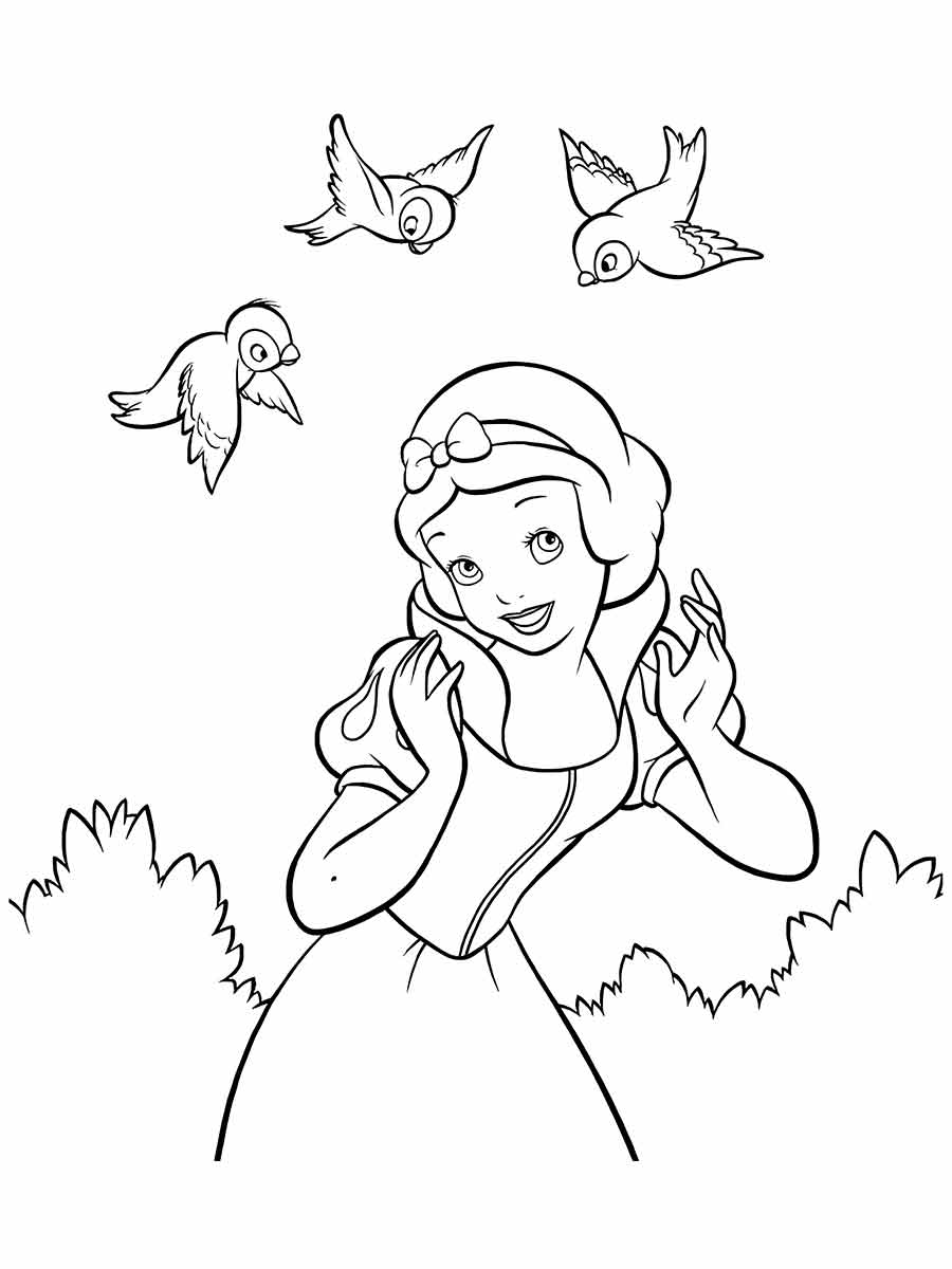 branca de neve para colorir 28