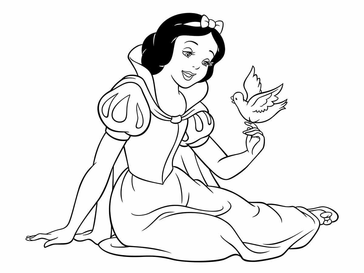 branca de neve para colorir 3