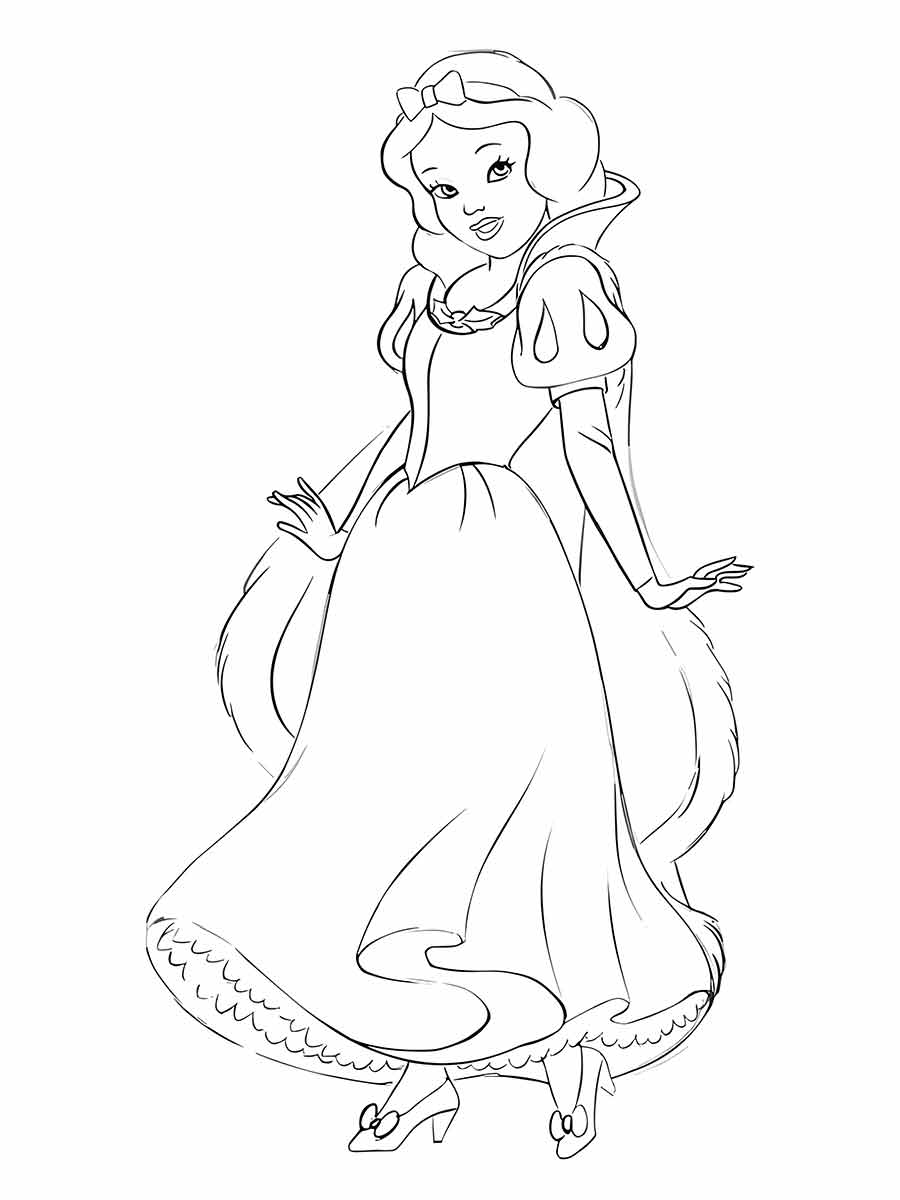 branca de neve para colorir 32