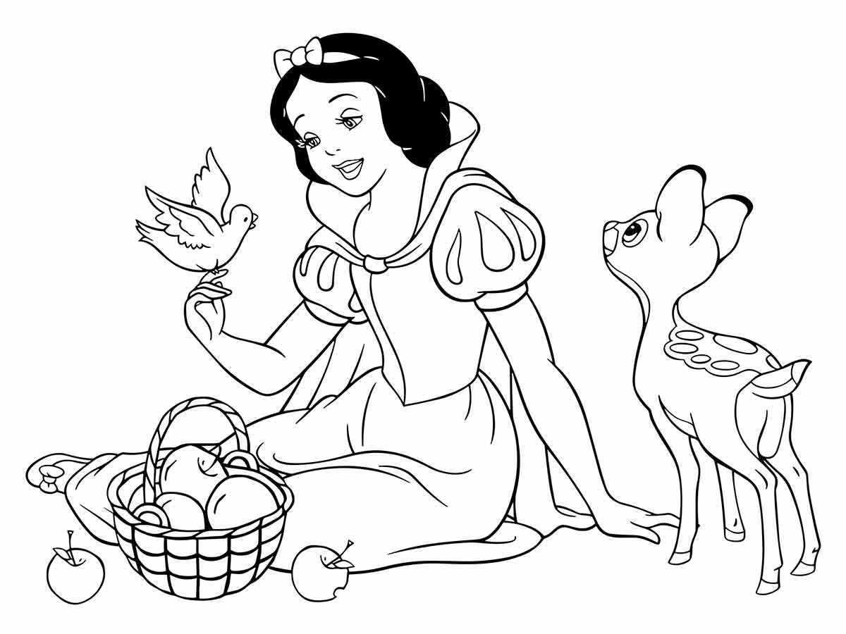 branca de neve para colorir 34