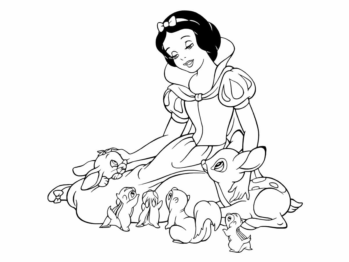 branca de neve para colorir 4