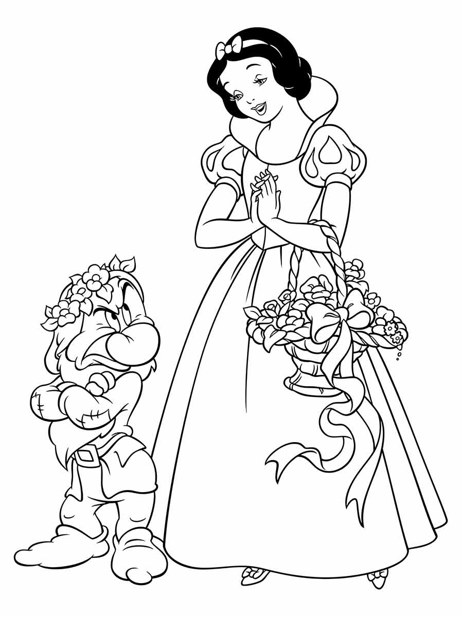 branca de neve para colorir 42