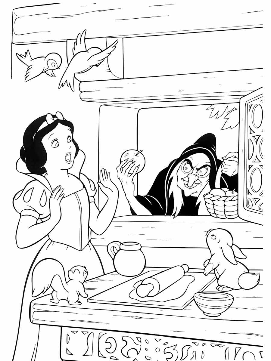 branca de neve para colorir 44