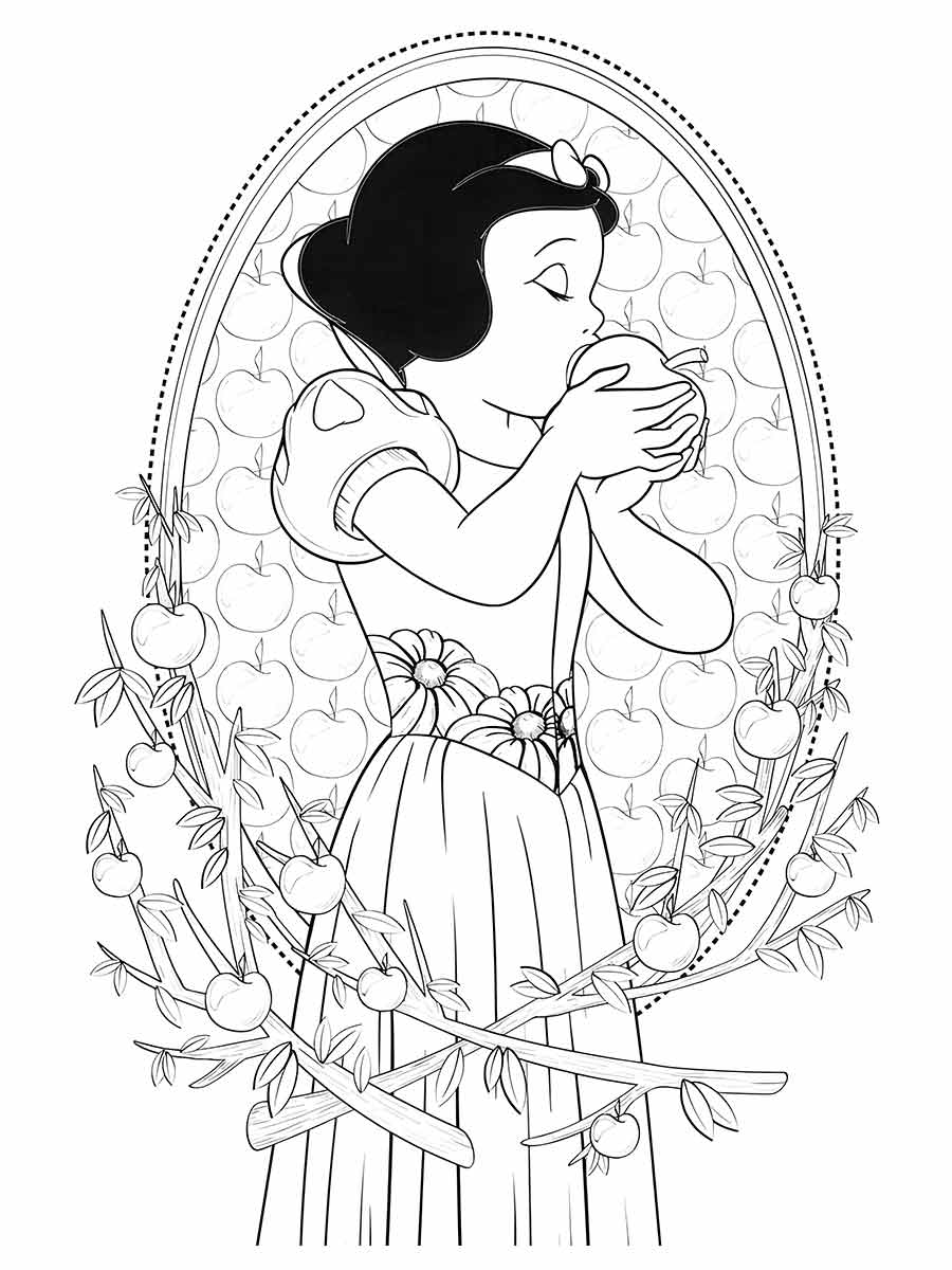 branca de neve para colorir 46