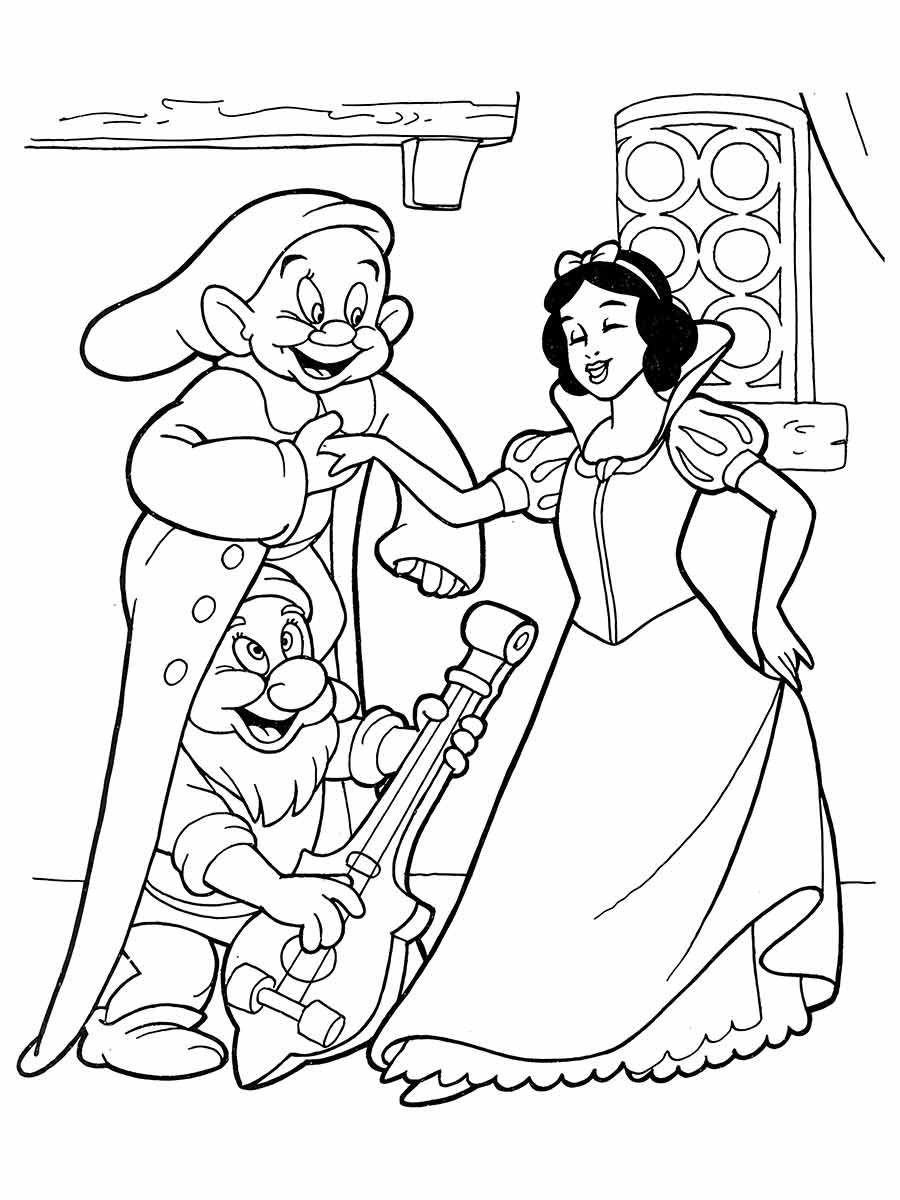 branca de neve para colorir 47