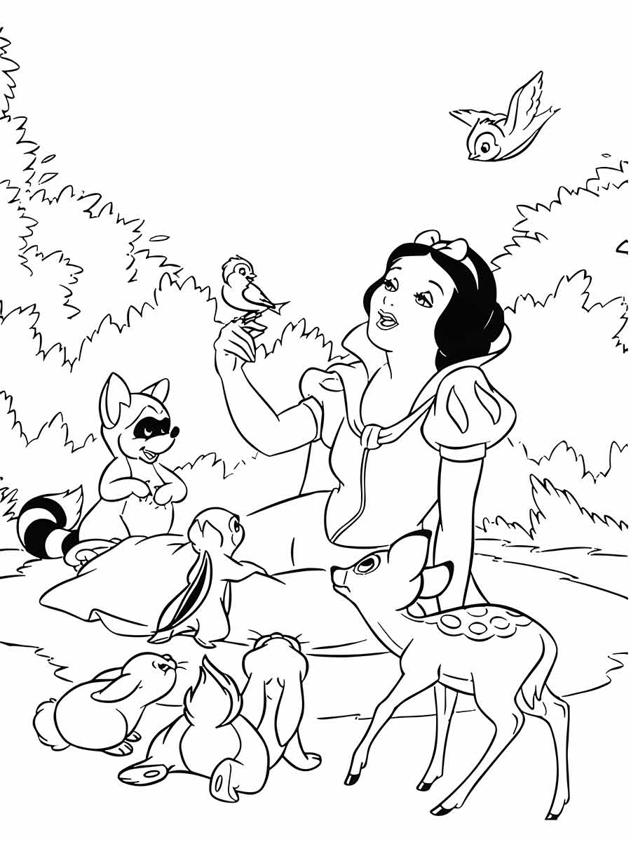 branca de neve para colorir 48