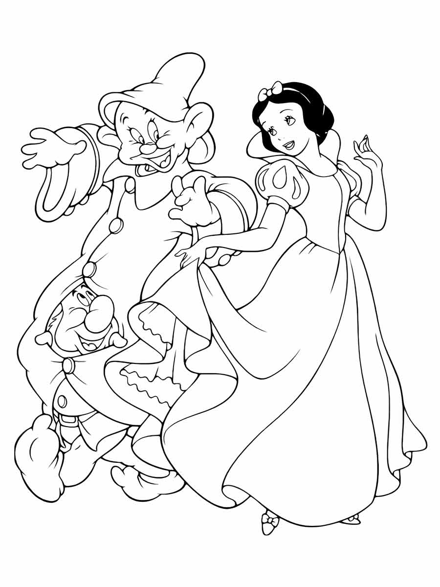 branca de neve para colorir 49