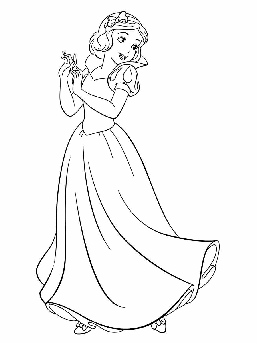 branca de neve para colorir 5