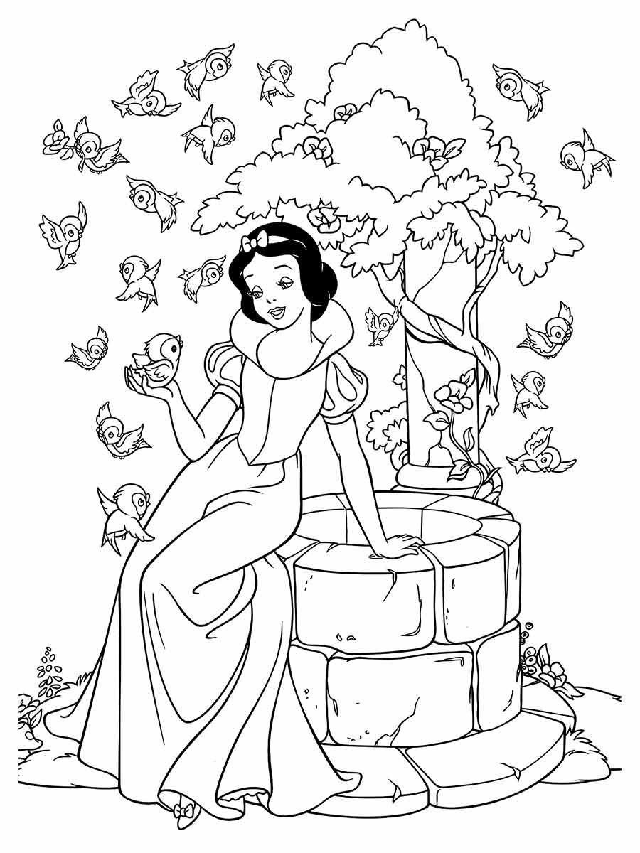 branca de neve para colorir 50