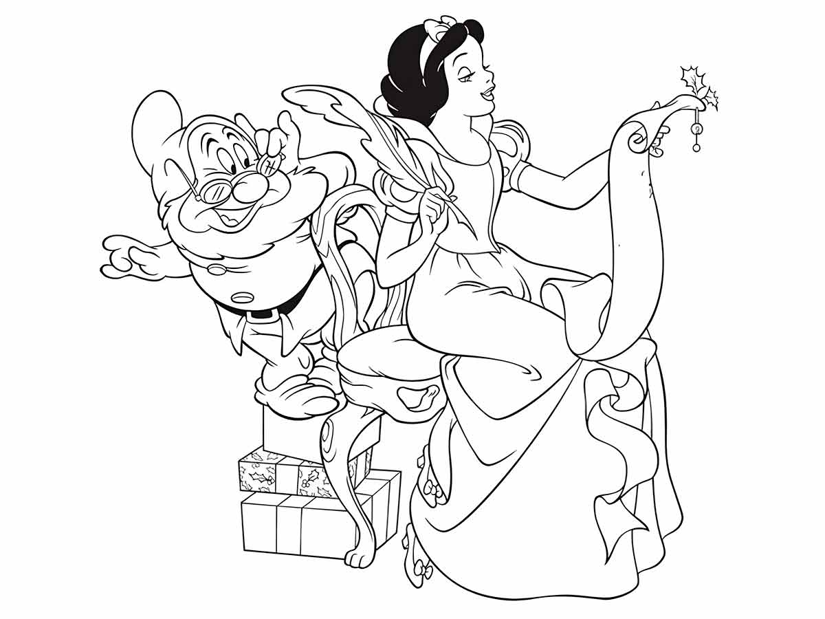 branca de neve para colorir 51