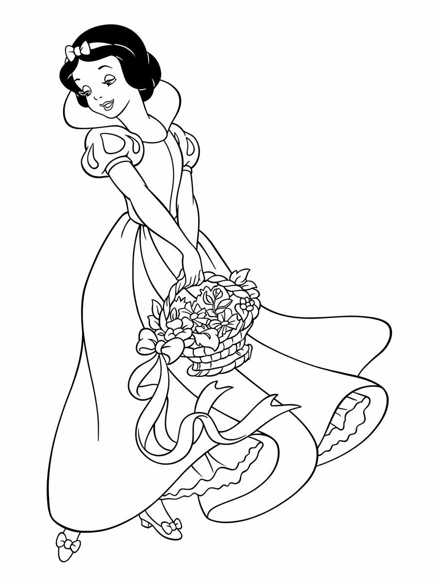 branca de neve para colorir 6