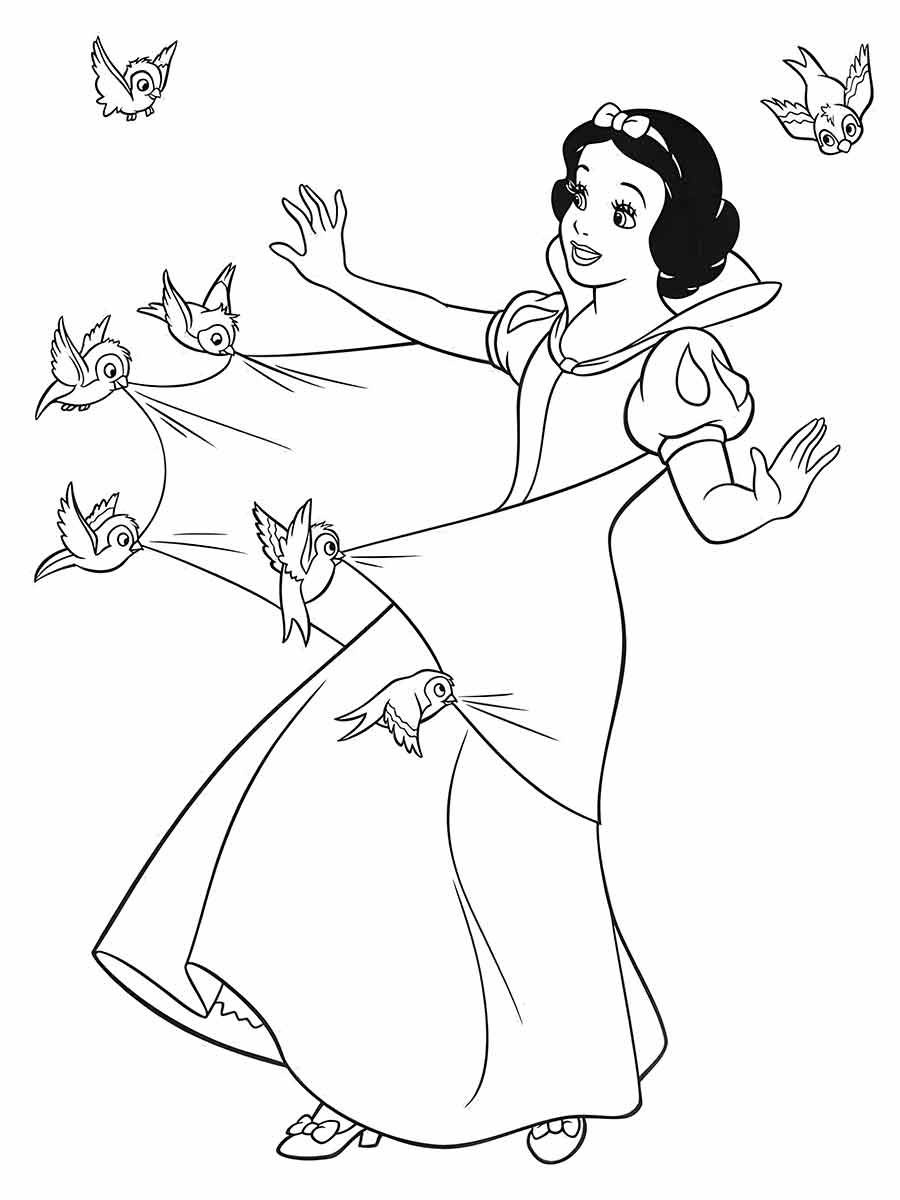 branca de neve para colorir 7