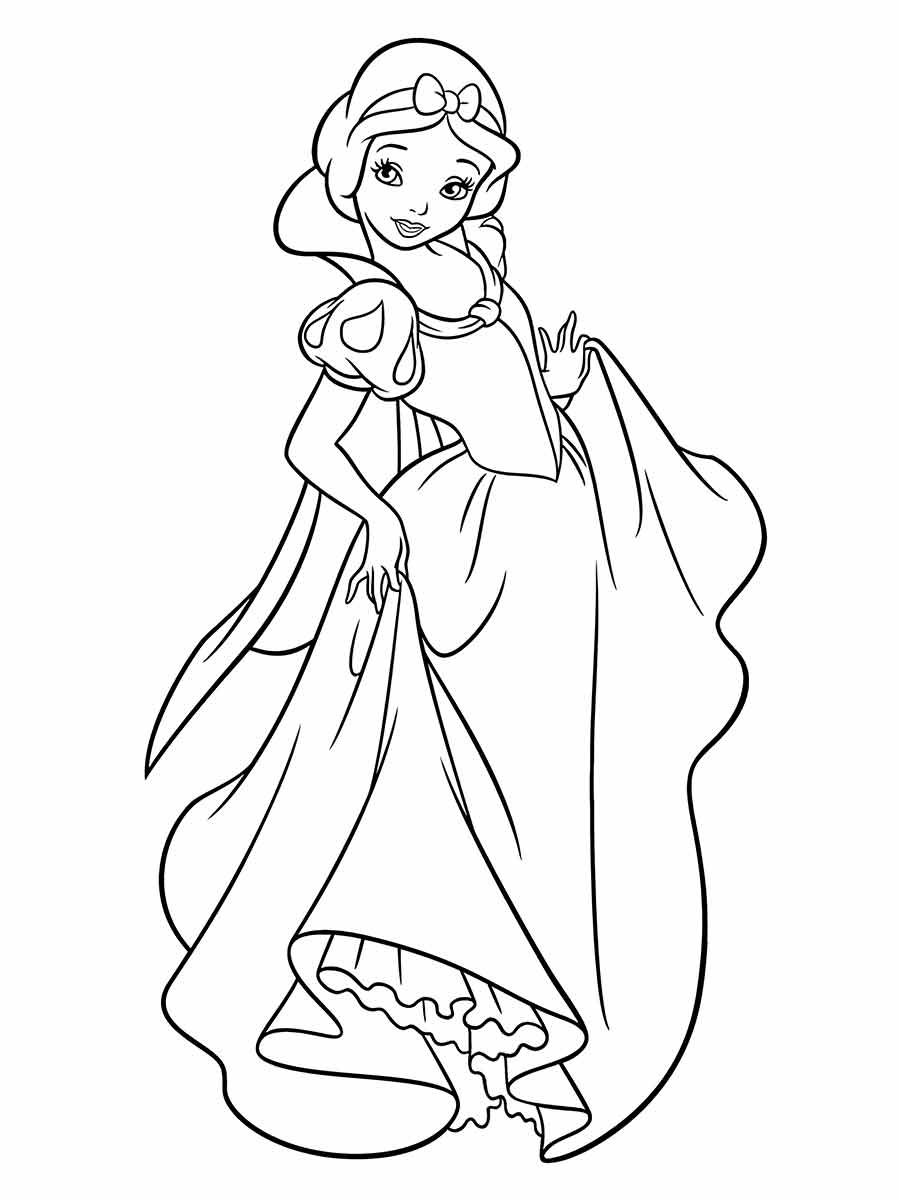 branca de neve para colorir 8