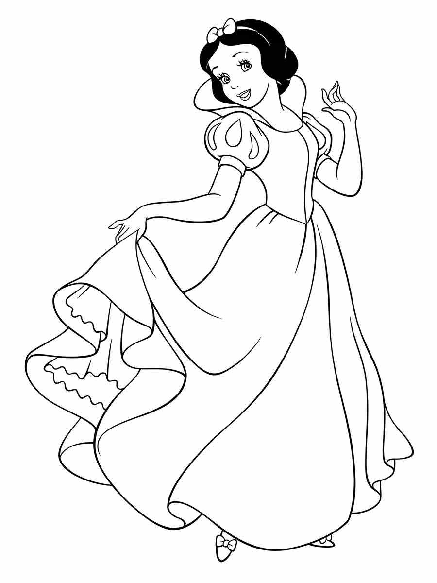 branca de neve para colorir