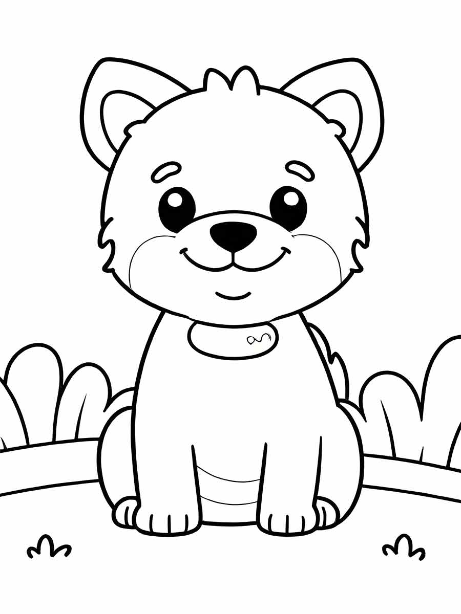 cachorro para colorir 12