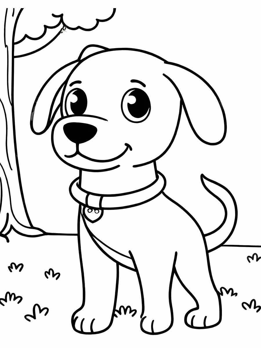 cachorro para colorir 8