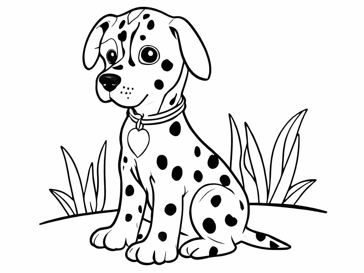 cachorro para colorir dalmata baby