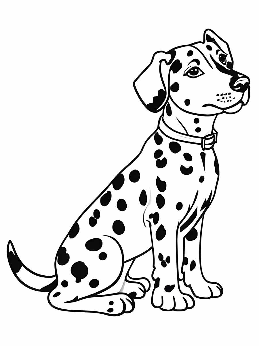 cachorro para colorir imprimir dalmata