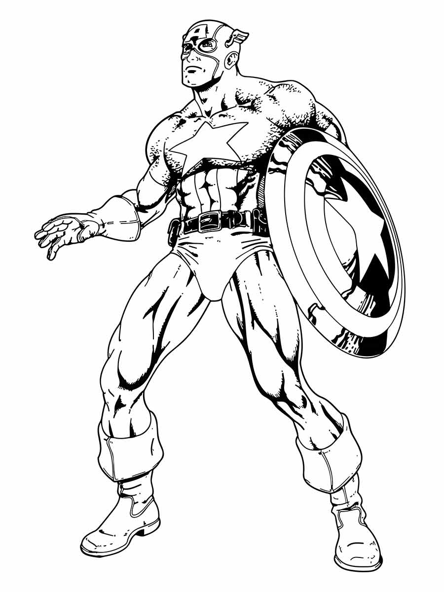 capitao america para colorir 11