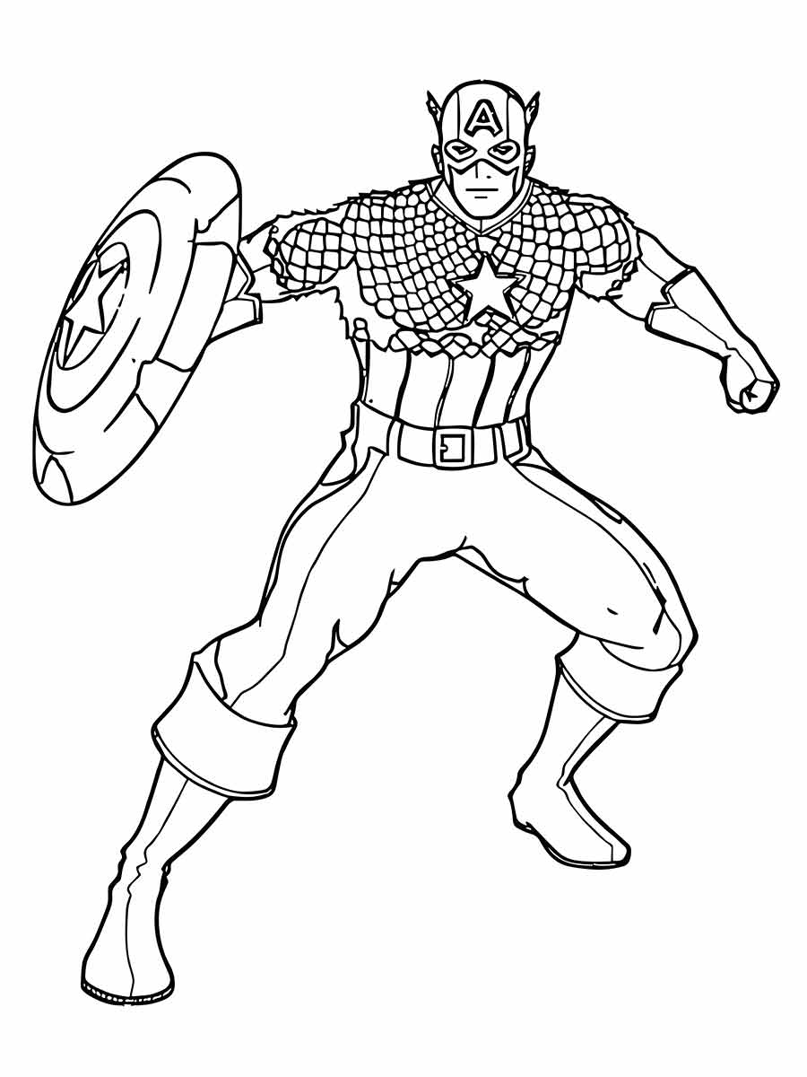 capitao america para colorir 12