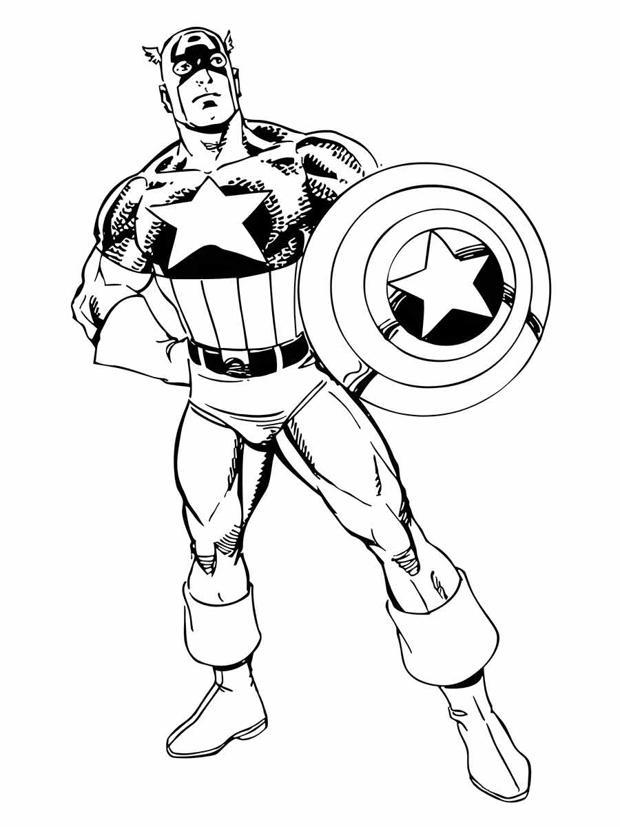 capitao america para colorir 13