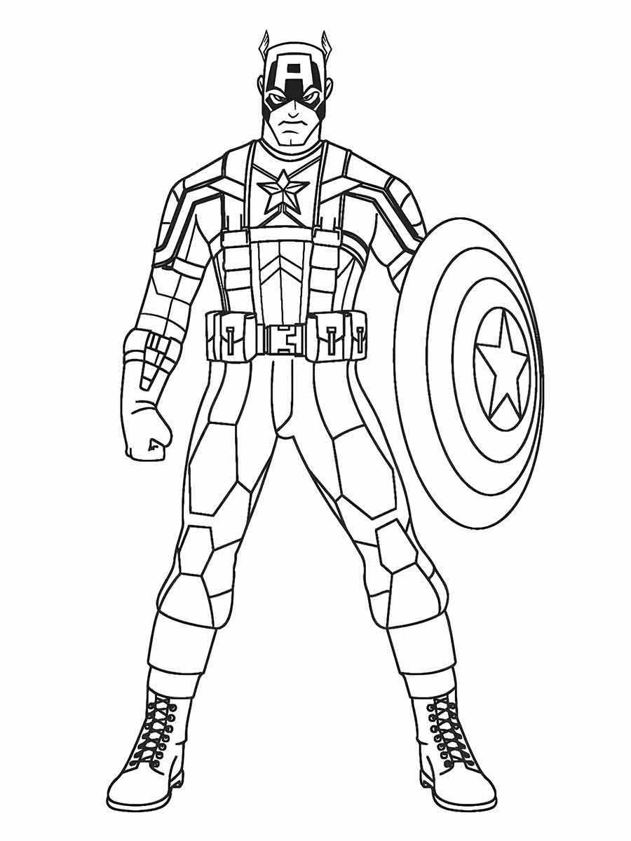 capitao america para colorir 14