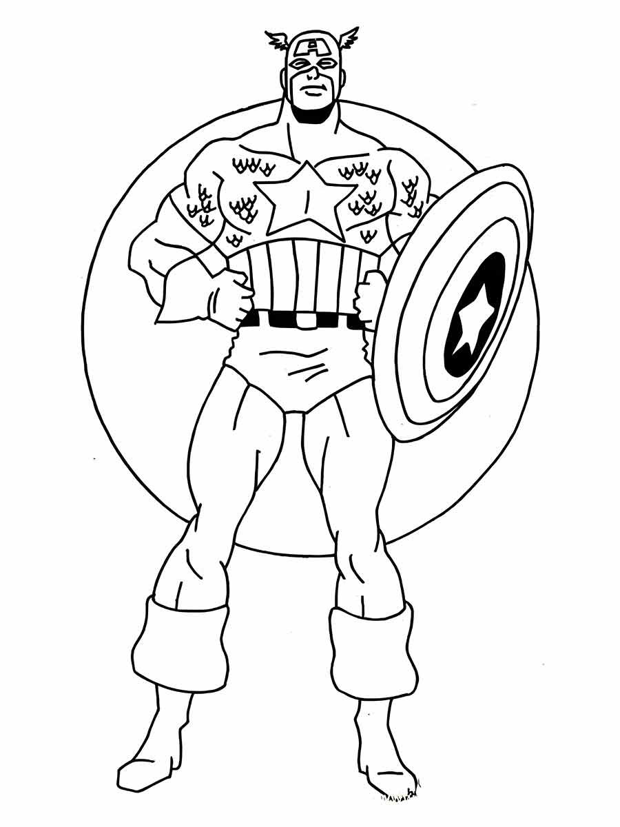 capitao america para colorir 15